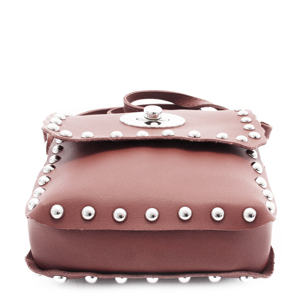 Tmavě růžová klopnová dámská crossbody kabelka Elira