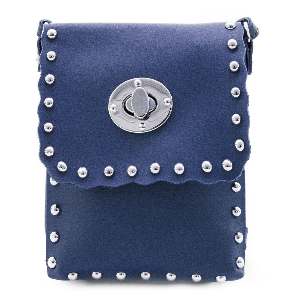 Tmavě modrá klopnová dámská crossbody kabelka Elira