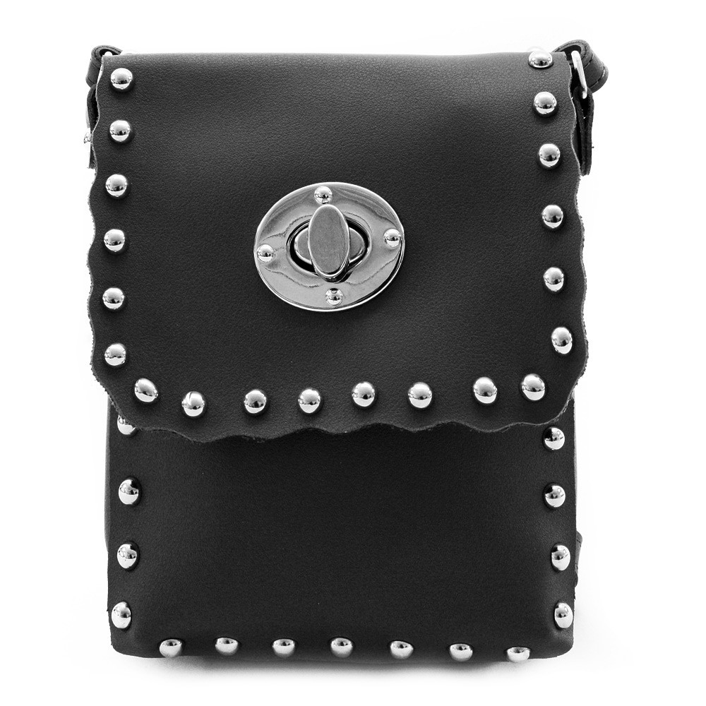 Černá klopnová dámská crossbody kabelka Elira