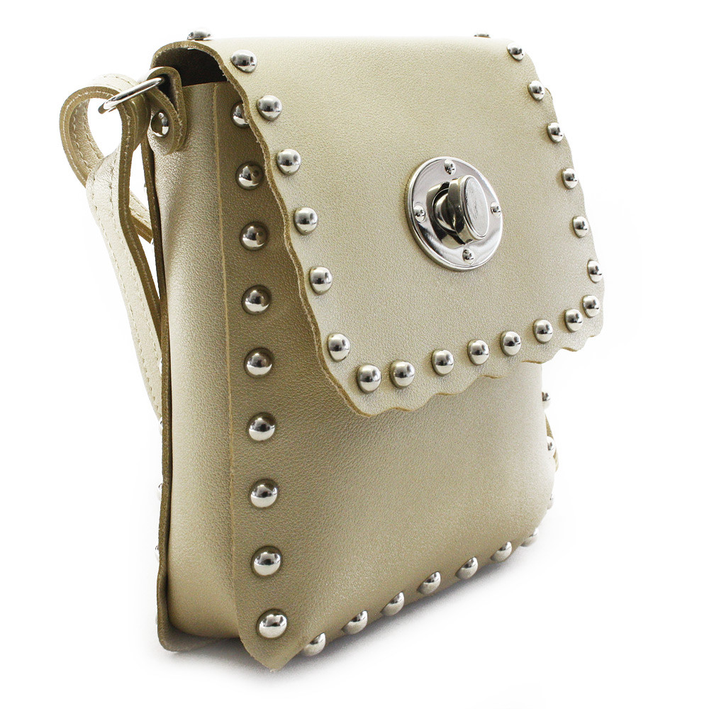 Zlatá klopnová dámská crossbody kabelka Elira