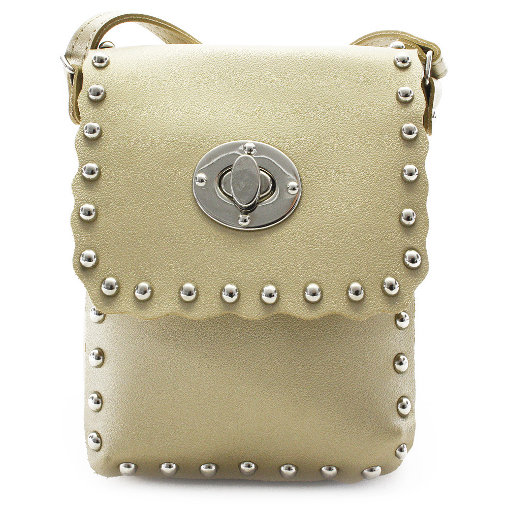 Zlatá klopnová dámská crossbody kabelka Elira
