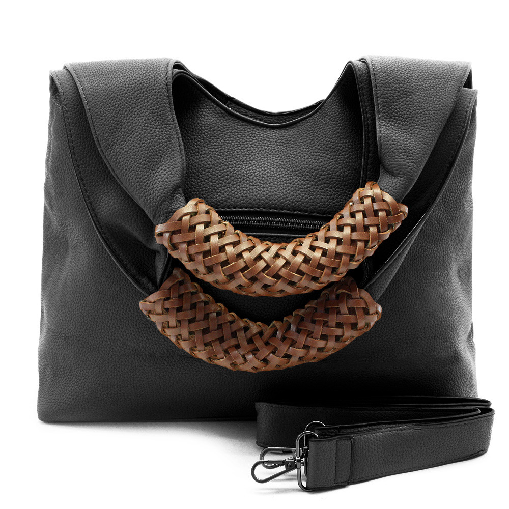 Černá dámská kabelka s proplétáním Inaya