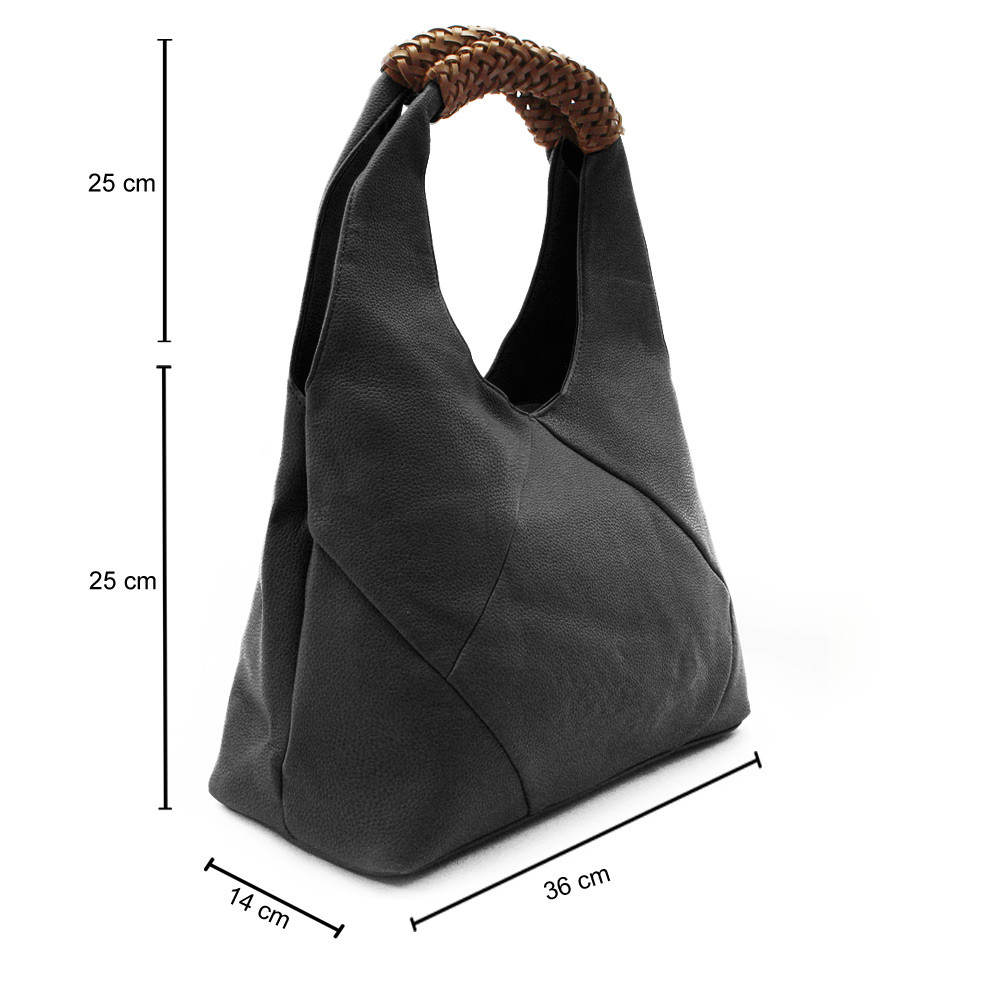 Černá dámská kabelka s proplétáním Inaya