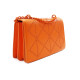 Oranžová dámská crossbody kabelka s ozdobnou klopnou Dobea