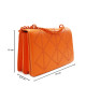 Oranžová dámská crossbody kabelka s ozdobnou klopnou Dobea