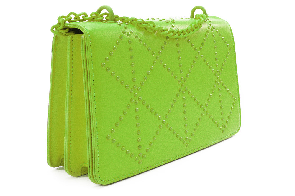 Světle zelená dámská crossbody kabelka s ozdobnou klopnou Dobea