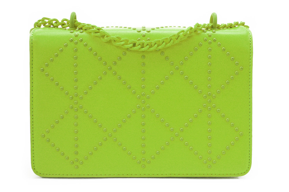 Světle zelená dámská crossbody kabelka s ozdobnou klopnou Dobea
