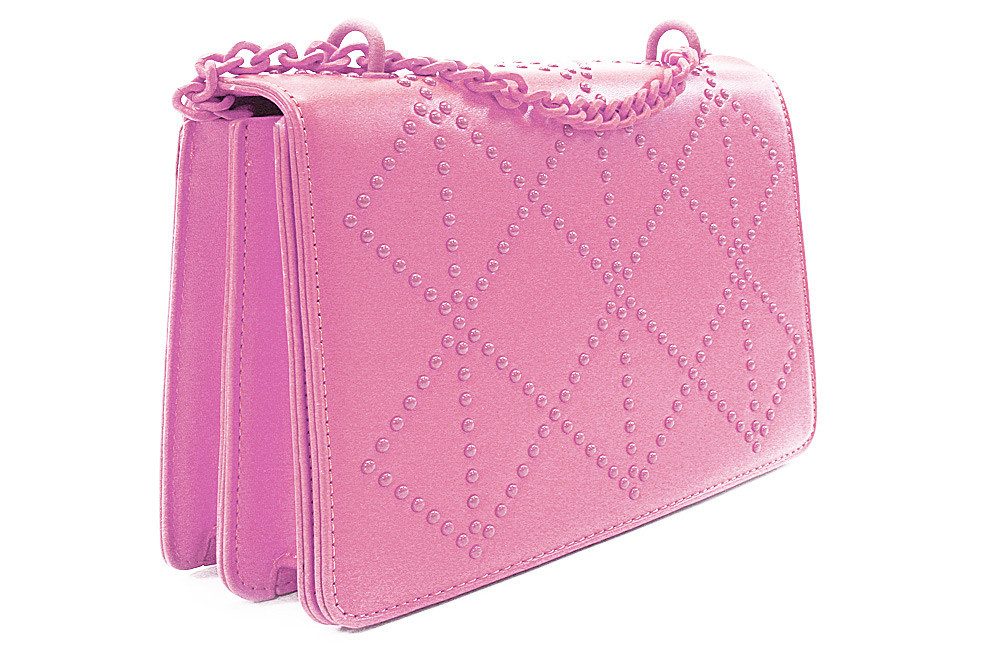 Světle růžová dámská crossbody kabelka s ozdobnou klopnou Dobea