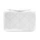 Bílá dámská crossbody kabelka s ozdobnou klopnou Dobea