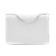 Bílá dámská crossbody kabelka s ozdobnou klopnou Dobea