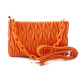 Oranžová netradiční prošívaná crossbody dámská kabelka Azzini
