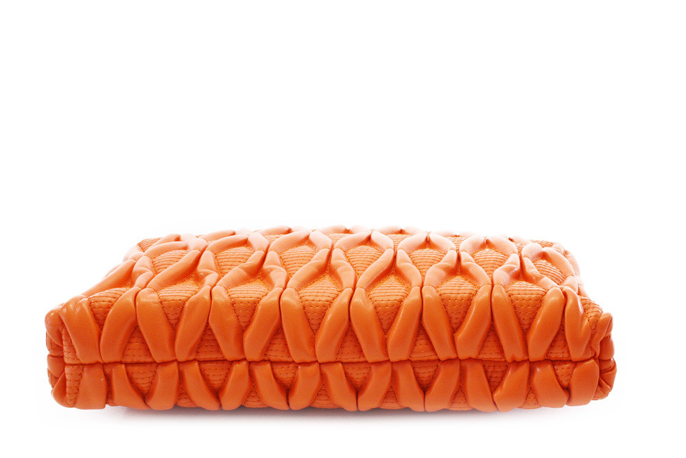 Oranžová netradiční prošívaná crossbody dámská kabelka Azzini