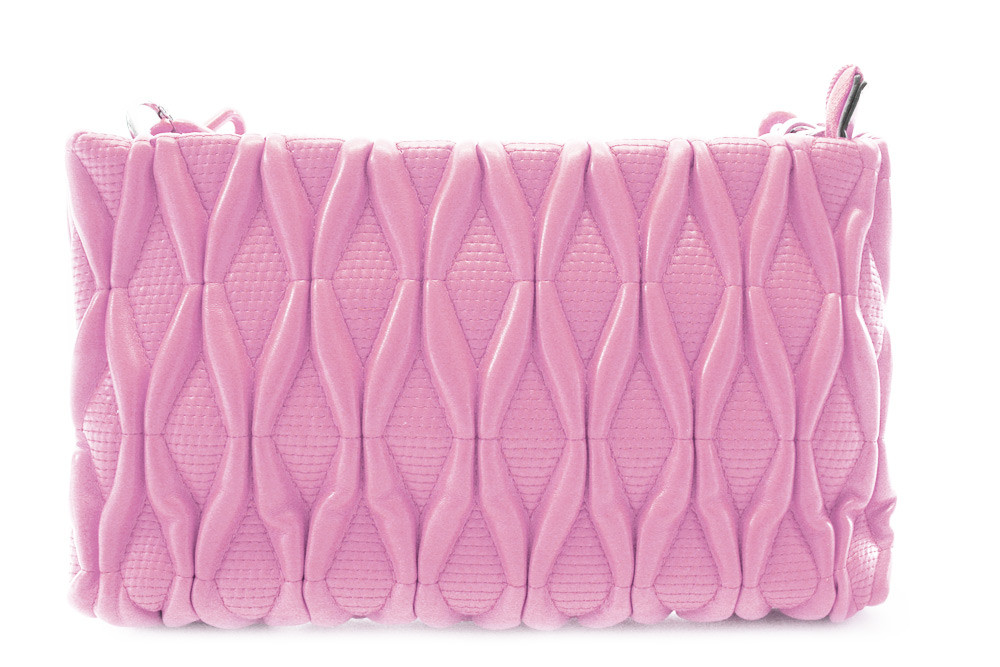 Světle růžová netradiční prošívaná crossbody dámská kabelka Azzini