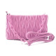 Světle růžová netradiční prošívaná crossbody dámská kabelka Azzini