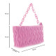 Světle růžová netradiční prošívaná crossbody dámská kabelka Azzini