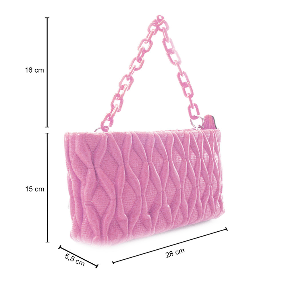 Světle růžová netradiční prošívaná crossbody dámská kabelka Azzini
