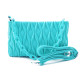 Světle modrá netradiční prošívaná crossbody dámská kabelka Azzini