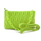 Světle zelená netradiční prošívaná crossbody dámská kabelka Azzini