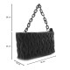 Černá netradiční prošívaná crossbody dámská kabelka Azzini