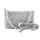 Stříbrná netradiční prošívaná crossbody dámská kabelka Azzini