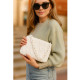 Bílá netradiční prošívaná crossbody dámská kabelka Azzini