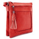 Červená crossbody dámská kabelka Bakest