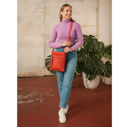 Červená crossbody dámská kabelka Bakest