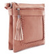 Růžová crossbody dámská kabelka Bakest