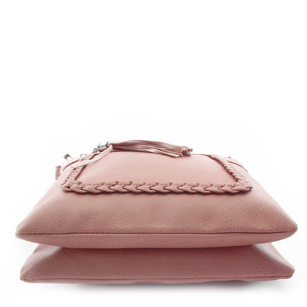 Růžová crossbody dámská kabelka Bakest