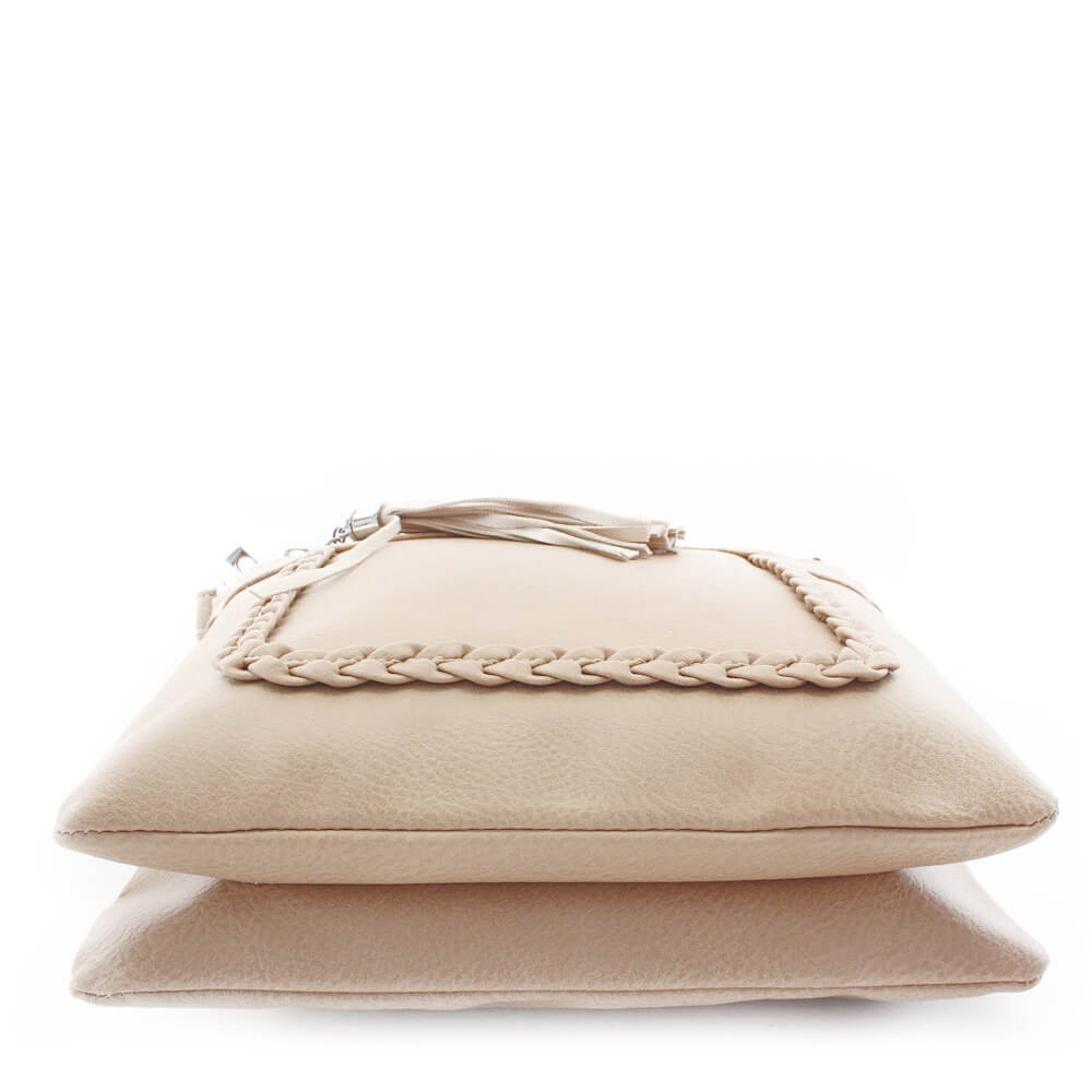 Krémová crossbody dámská kabelka Bakest
