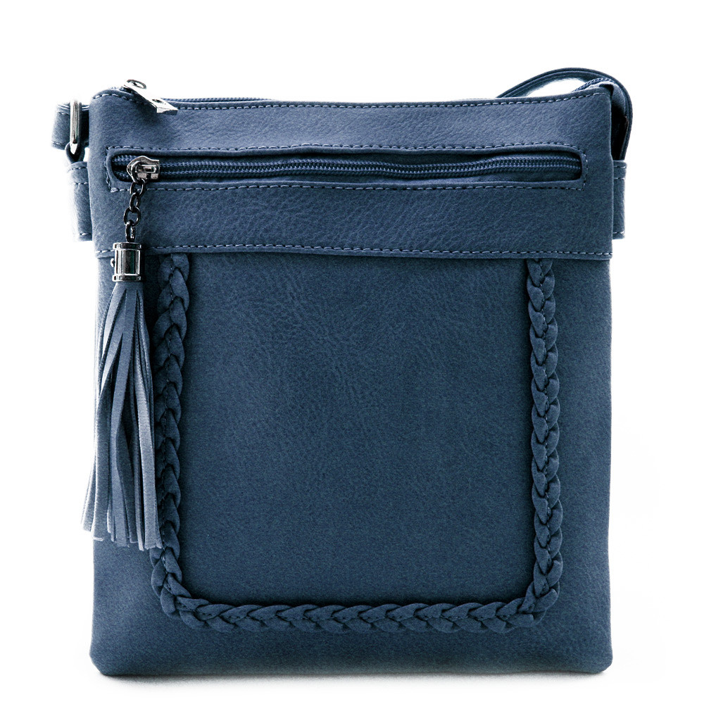 Tmavě modrá crossbody dámská kabelka Bakest