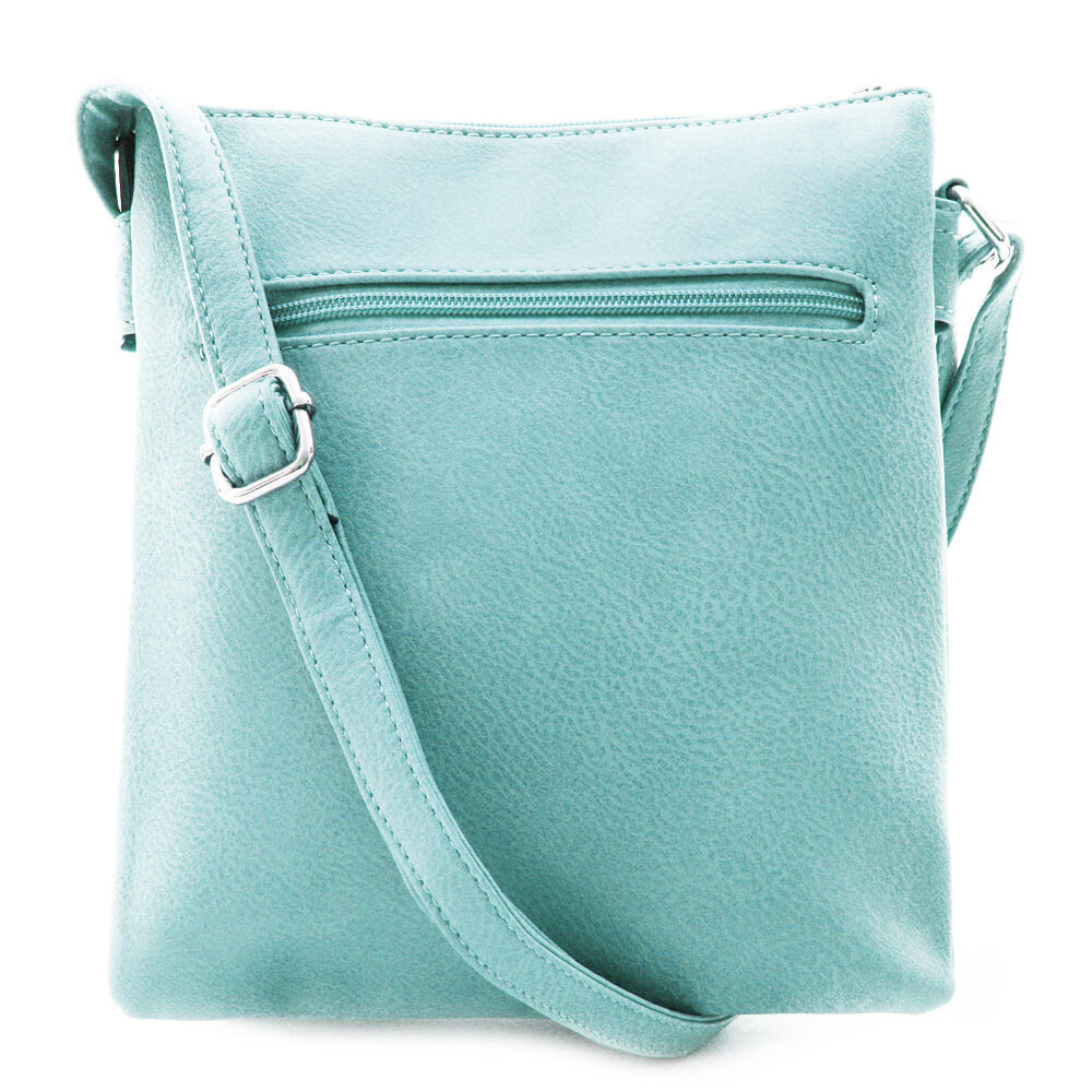 Světle modrá crossbody dámská kabelka Bakest