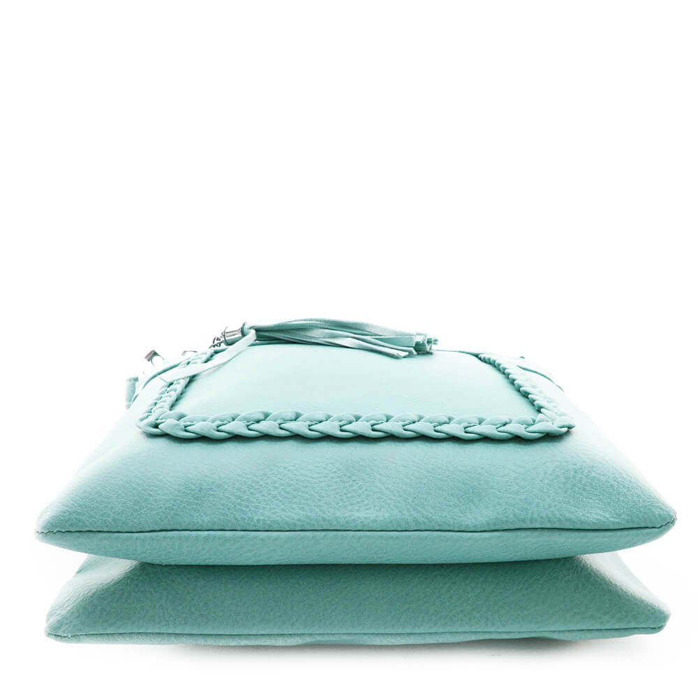 Světle modrá crossbody dámská kabelka Bakest