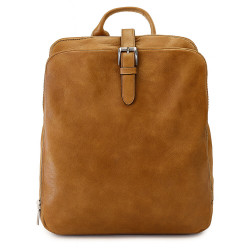 Hnědý zipový dámský batoh Mendez