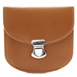 Hnědá dámská kožená peněženka se zámečkem Clariens