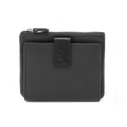 Černá malá dámská kožená peněženka se zápinkou Méline