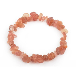 Tmavě růžový dámský náramek z minerálů Kremen