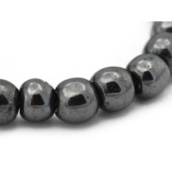 Tmavě střibrný dámský náramek z minerálů Hematit