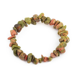 Zelený dámský náramek z minerálů Unakit