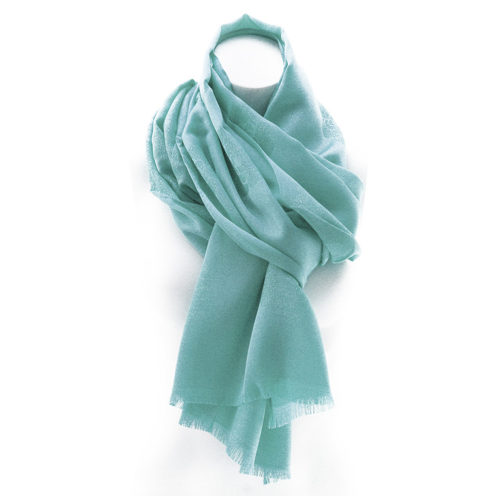 Světle modrý dámský elegantní šátek Everleigh