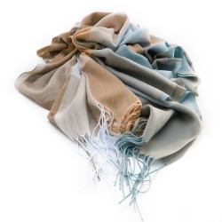 Hnědý dámský elegantní kostkovaný šátek Florian