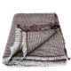 Vínovošedý dámský hřejivý šátek s drobnou kostkou Riva