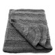 Tmavě šedá dámská pletená šála Thais
