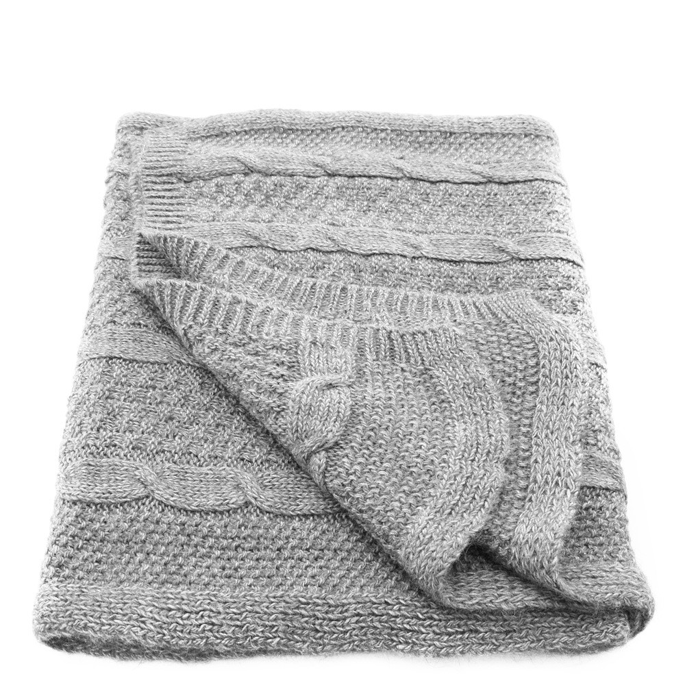 Světle šedá dámská pletená šála Thais