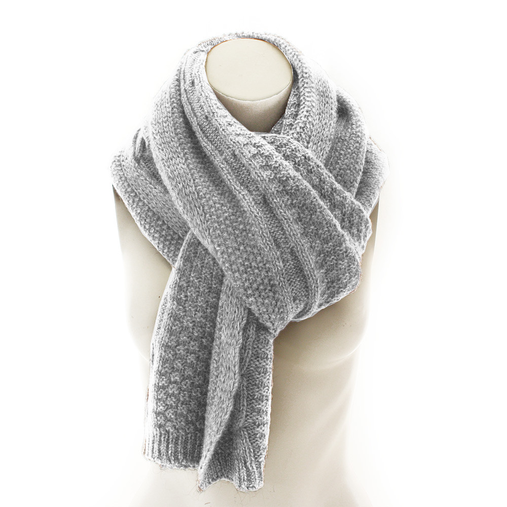 Světle šedá dámská pletená šála Thais