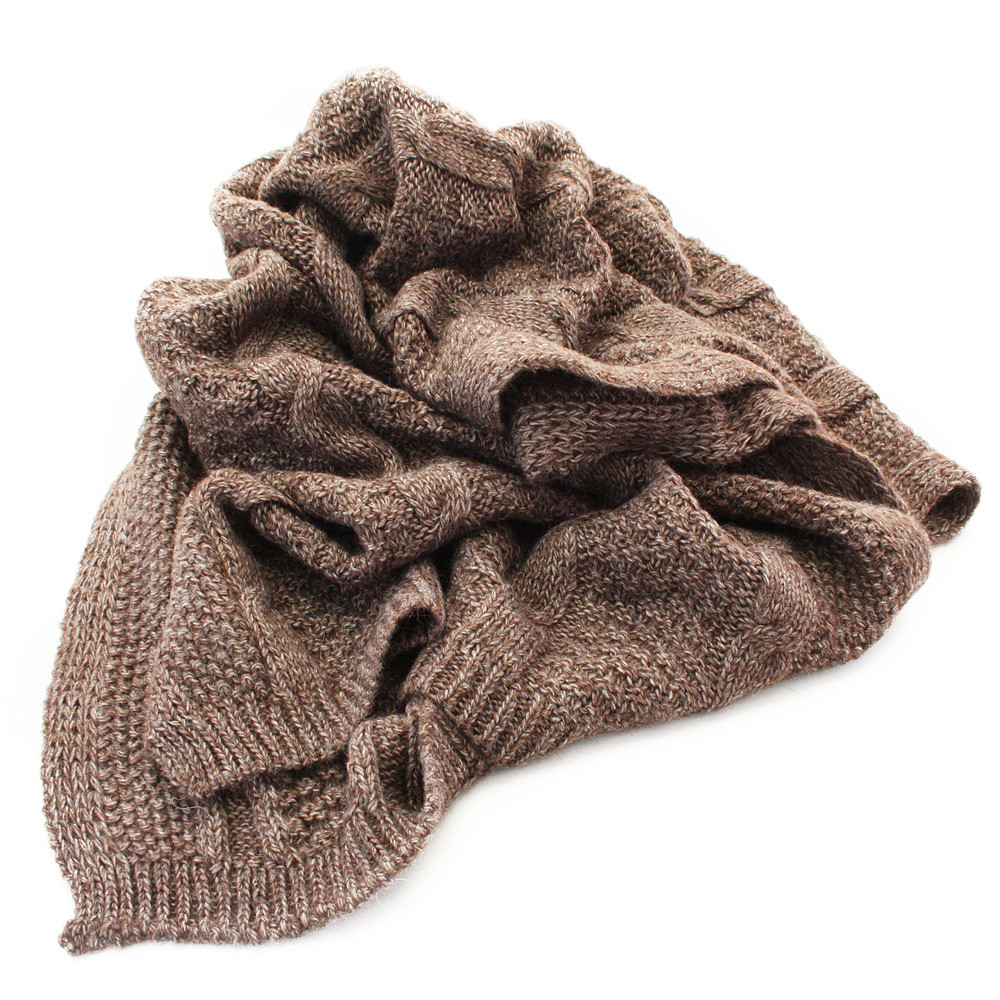 Hnědá dámská pletená šála Thais