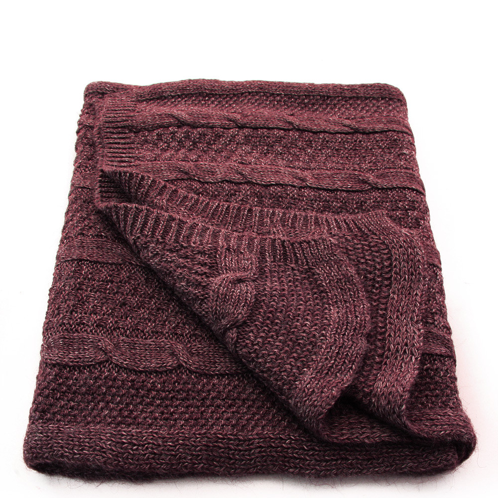 Vínově červená dámská pletená šála Thais