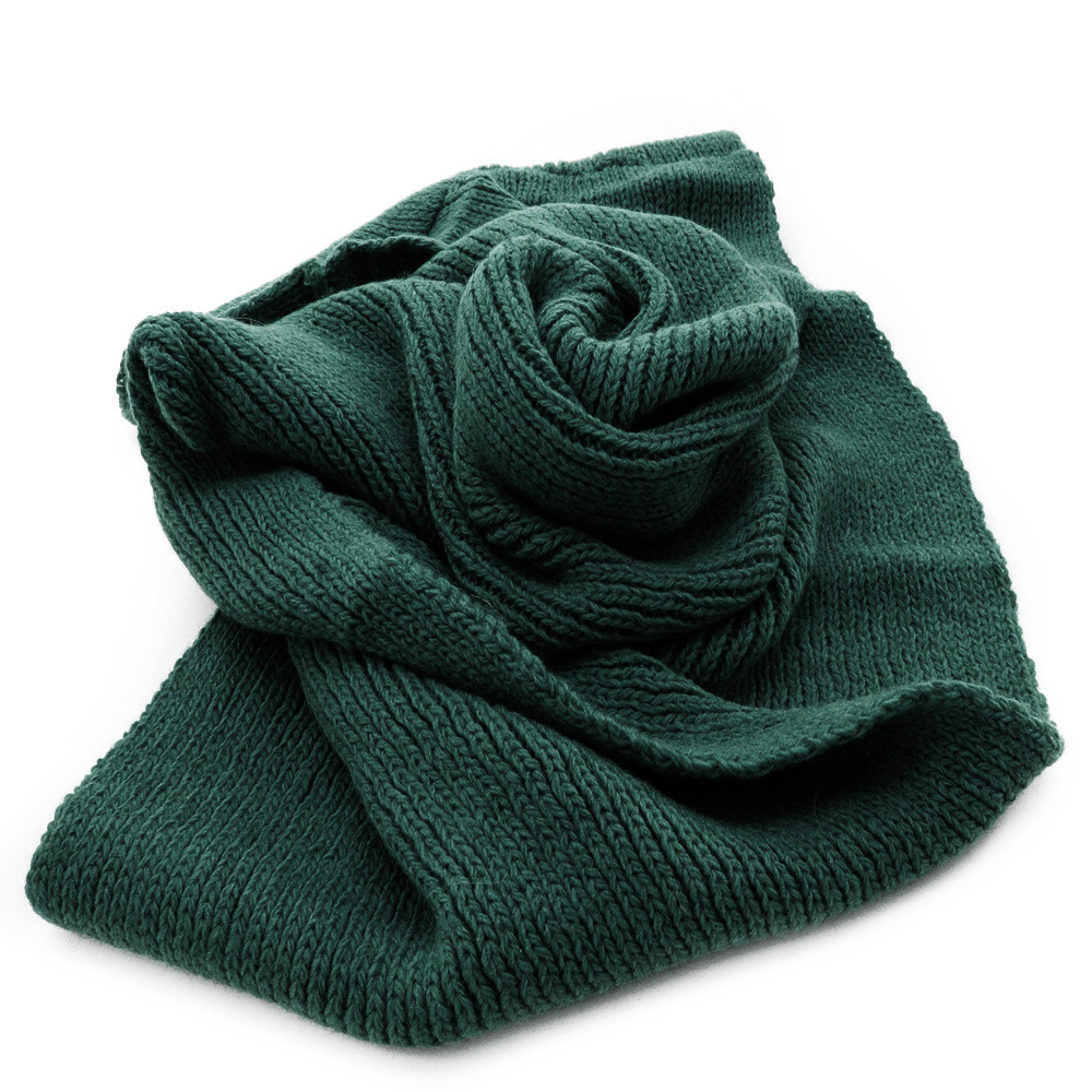 Tmavě zelený pletený dámský nákrčník Rivera