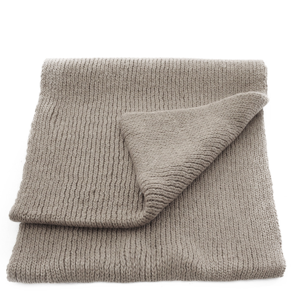 Hnědošedý pletený dámský nákrčník Rivera