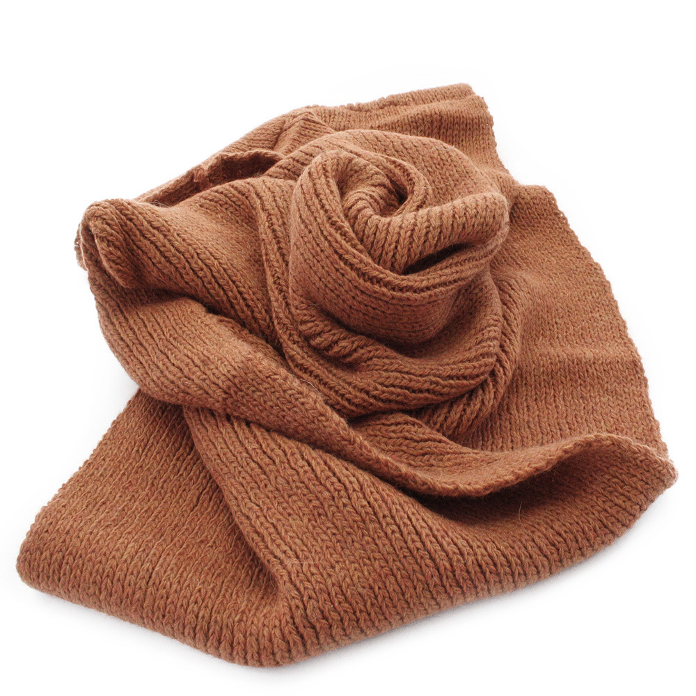 Hnědý pletený dámský nákrčník Rivera